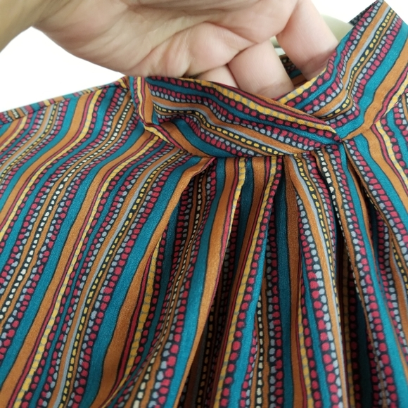 VINTAGE YOUNG TRADITIONS 2 PIECE STRIPED TOP/SKIRT - Picture 2 of 11